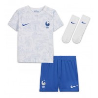 Fotballdrakt Barn Frankrike Adrien Rabiot #14 Bortedraktsett VM 2022 Kortermet (+ Korte bukser)